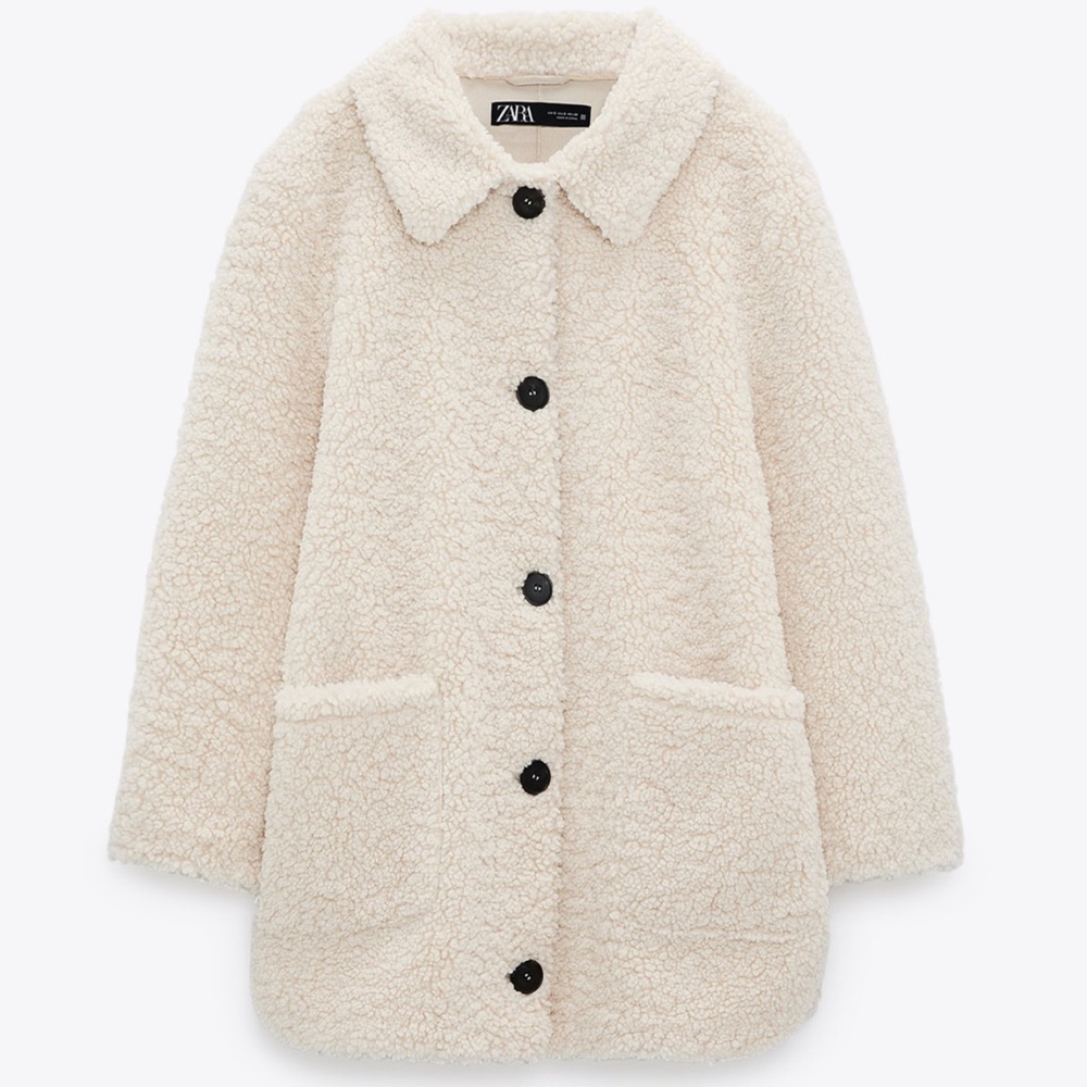Ecru Fleece Coat